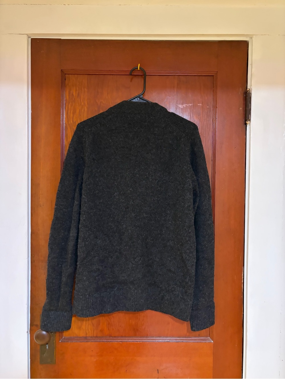 Corridor Charcoal Gray Men's Shawl-Collar Cardigan - Picture 5 of 7